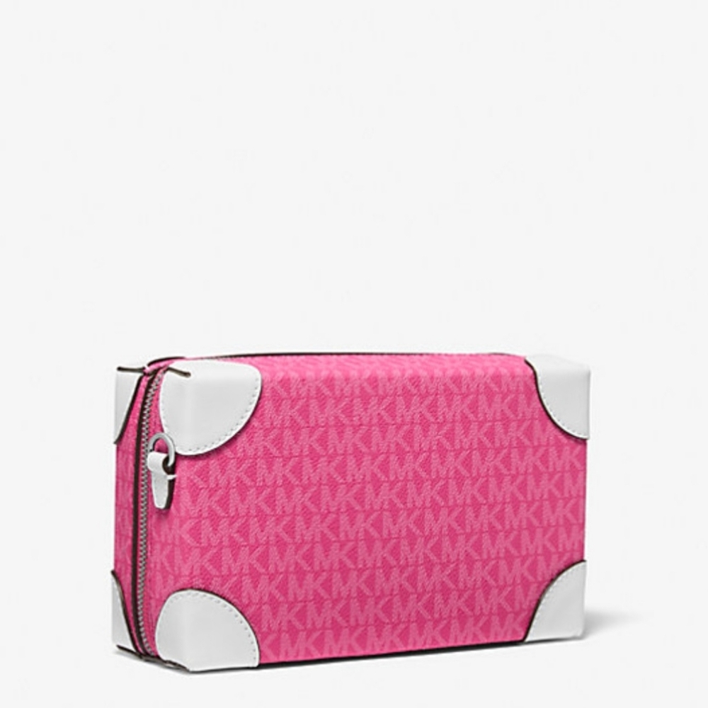 Michael Kors Jeanie Small Embellished Signature Logo Trunk Crossbody Bag - Picture 5 of 7